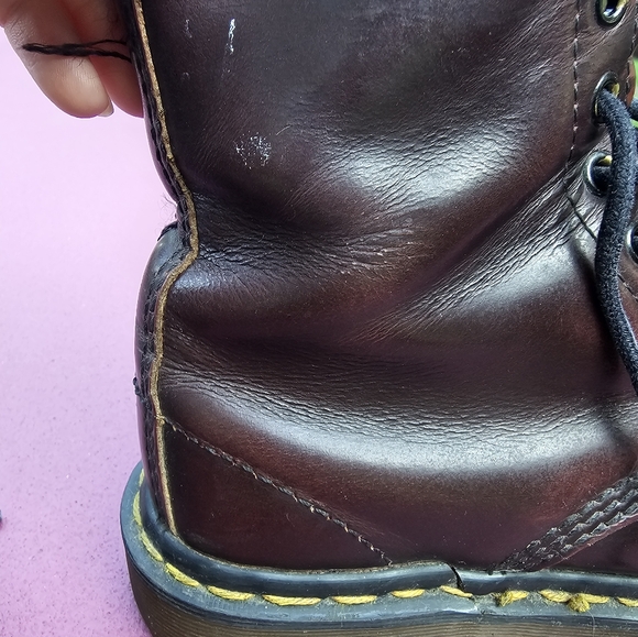 Vintage Made in England Oxblood Dr. Martens Burgundy Black US 6 UK4 - Picture 3 of 7